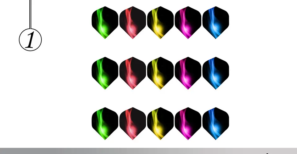 Easytoday 60Pcsset Professional Darts Accessories Flights Five Colors High Quality Dart Wing Plastic Waterproof Dart Flights (1)