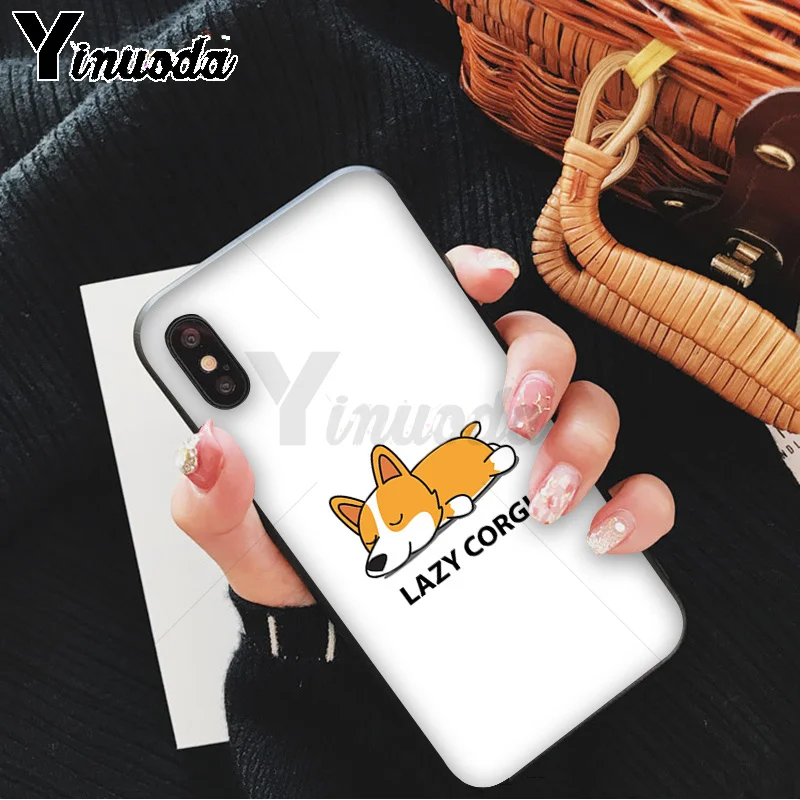 A8 Yinuoda мягкий чехол для телефона из ТПУ с милым рисунком собаки корги для iPhone 6S 6plus 7plus 8 8Plus X Xs MAX 5 5S XR 11 11pro - Цвет: A8