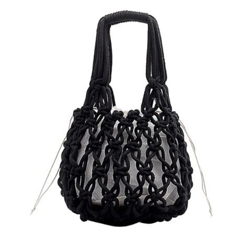 

Openwork Woven Women's Bag Summer New Fashion Shoulder Bag Wild Simple Beach Bag Woven Handbag