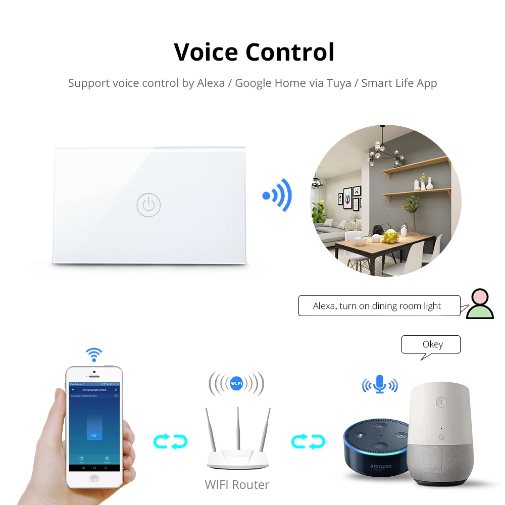Interruptor sem Fio Funciona com Alexa e Google Wi-fi de 12 Zemismart Neutro Teclas Brasil Home – Bivolt 110-240v Tuyasmart Life ou 3 - Image 2