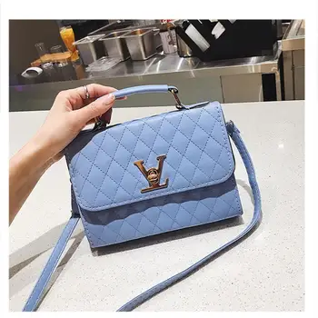 

Bag female 2020 European and American fashion small bag ins shoulder messenger bag small fragrant Lingge portable square bag