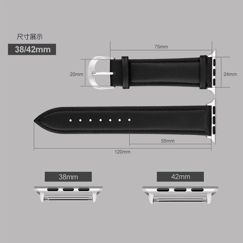 Apple Watch Band 38 мм i watch Band 42 мм кожаный ремешок для Apple Watch 40 мм 44 мм