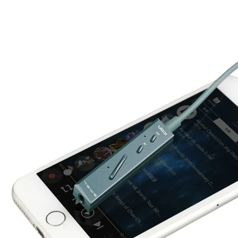 SMSL ICON I2 Headphone Input Lightning Amplifier DAC HI FI Audio Decoder Portable Connector Built in Microphone for iPhone IOS
