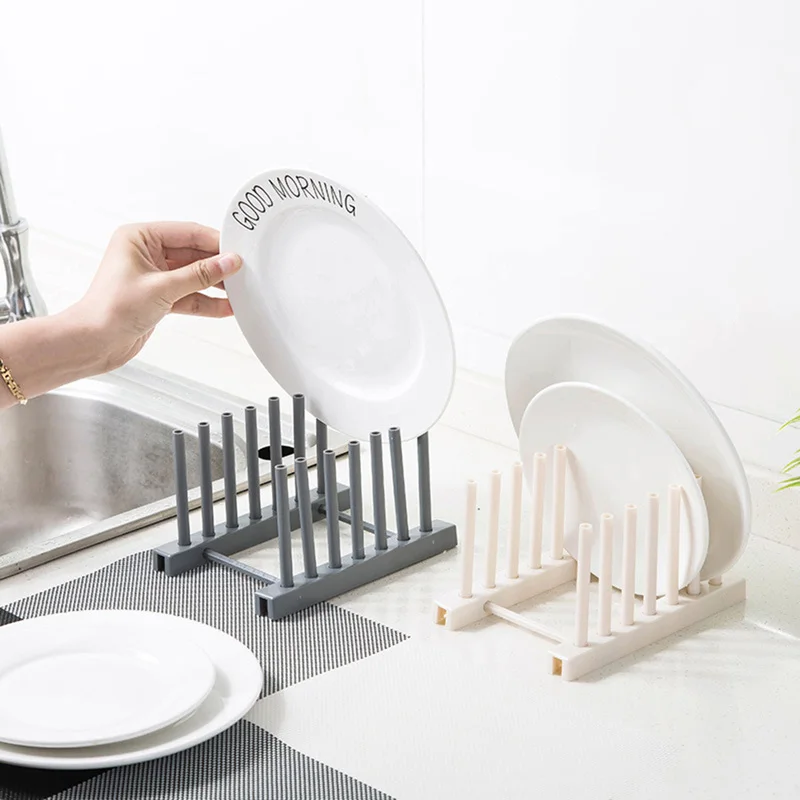 WHITE PLATE KITCHEN CABINET LID RACK DRYING STRONG SHELF SINK HOLDER ORGANIZER