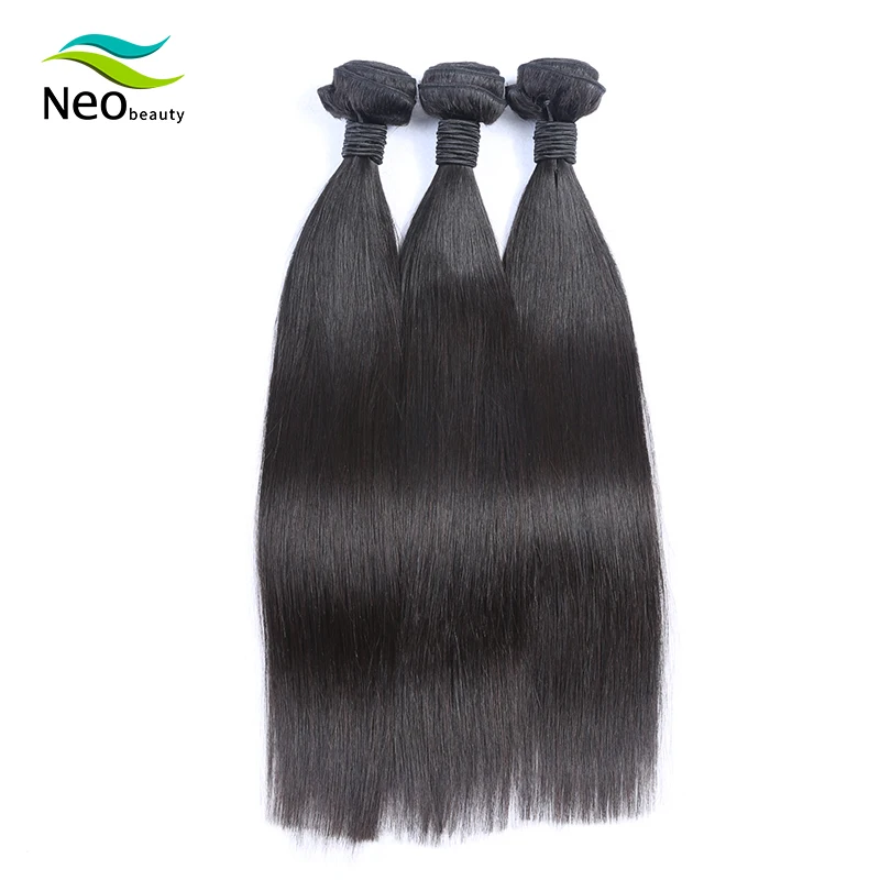 

Neobeauty Straight 8- 28 30 32 40 Inch Remy Brazilian Hair Weave Bundles 100% Natural Human Hair 1 3 4 Bundles Deals Weaving