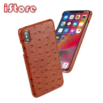 

leather phone case for huawei P30 P30Pro protective case ostrich pattern