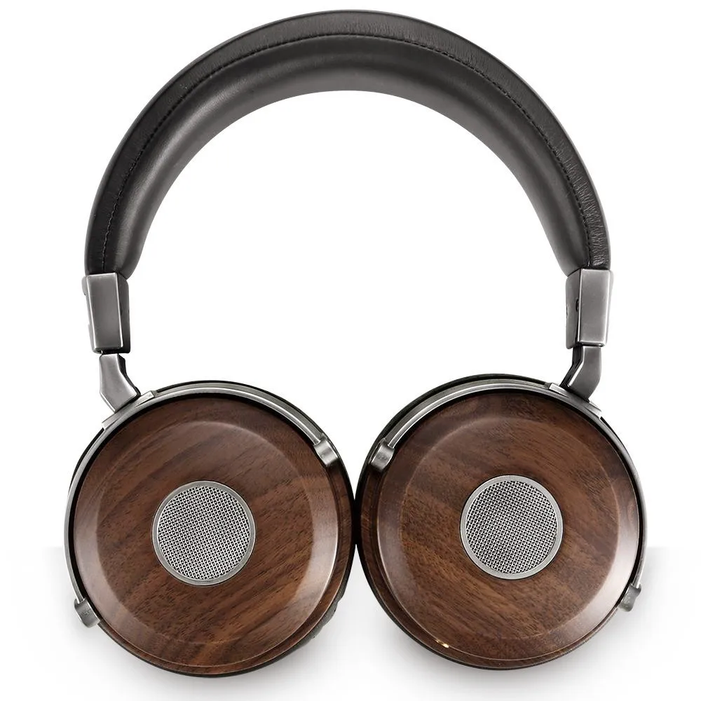 Walnut Wood Wearing HIFI Fever Headphones 50mm Stereo Headphones Open Dynamic Wooden Earphone  Ear Audio Metal Headband Headset 5