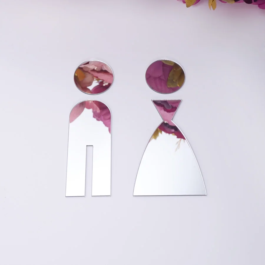 1 set 3D Toilet Door Sign Men Women Acrylic Wooden Bathroom WC Mirror Surface Wall Sticker Home Decoration 1 set 3D Toilet Door Sign Men Women Acrylic Wooden Bathroom WC Mirror Surface Wall Sticker Home Decoration