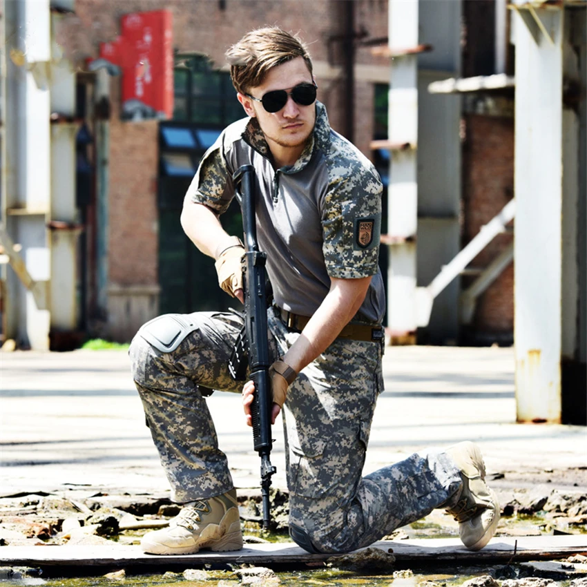 

12Colors Camouflage Military Uniform Airsoft Tactical Clothing Work Wear Uniform Men Army Suit Outdoors Multicam Ww2 Clothes
