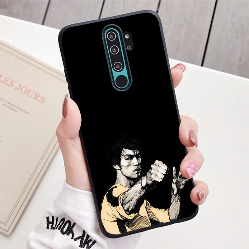 Lý Tiểu Long Silicone Ốp Lưng Điện Thoại Redmi Note 8 7 Pro S 8T Cho Redmi 9 7A Bao vỏ xiaomi leather case custom