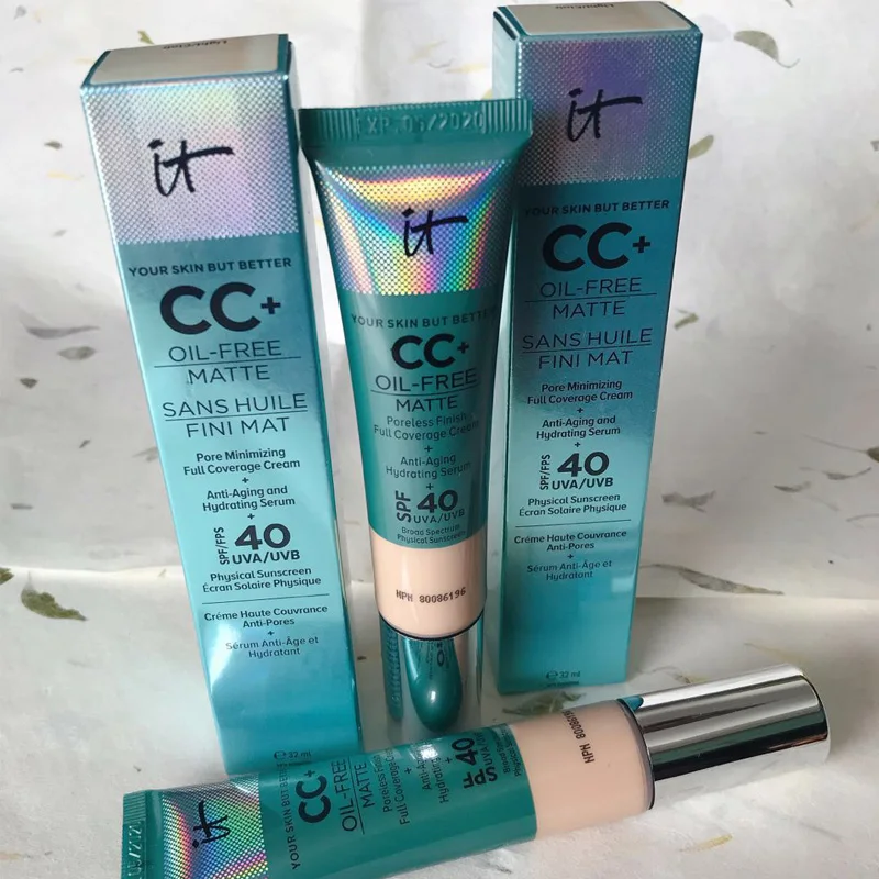 cc + Matte sem Óleo Drop Ship Cosméticos Pele Mas Melhor Sans Huile Fini Esteira Poro Minimizando Cobertura Completa Creme 32ml it Sua 1 melhor cc + matte sem óleo sans