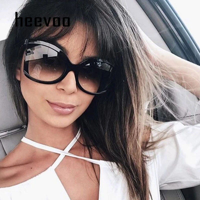 

Oversized Fashion Semi Rimless Sunglasses Women's Luxury Brand Designer Personality Half Frame Sun Glasses Shadow For Lady UV400