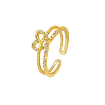 

BG-115 South Korea New Heart Ring Fashion Exquisite Simple Banquet Ring Temperament Elegant Ladies Jewelry