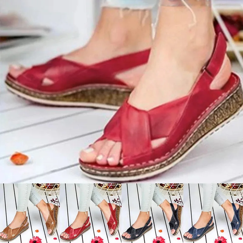 

Dihope Women's Summer Open Toe Comfy Sandals Premium Orthopedic Low Heels Walking Sandals Drop Shipping Toe Corrector Cusion