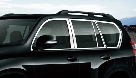 4 Украшение для стекла автомобиля из нержавеющей стали для toyota land cruiser prado 2010 - Цвет: 4