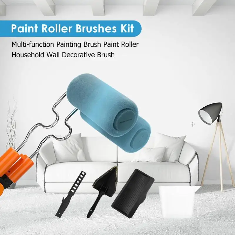 

Multifunctional Paint Roller Brushes Wide Scope of Application Environmental Durable Wall Corner Brushes Set DIY Handle Tool