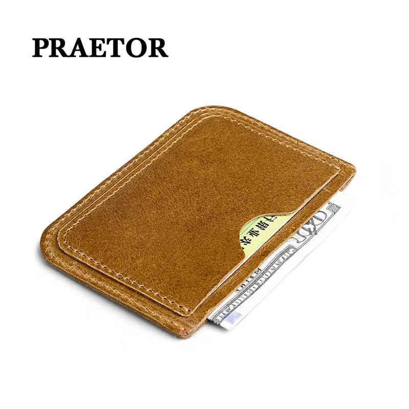 

men Wallet Business Card Holder bank cardholder leather cow pickup package bus card holder Slim leather multi-card-bit pack bag