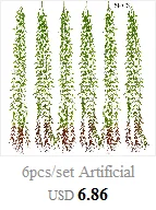Искусственные листья пластиковые растения лоза настенный сад гостиная клуб бар Украшенные поддельные листья зеленое растение Плющ P0.11