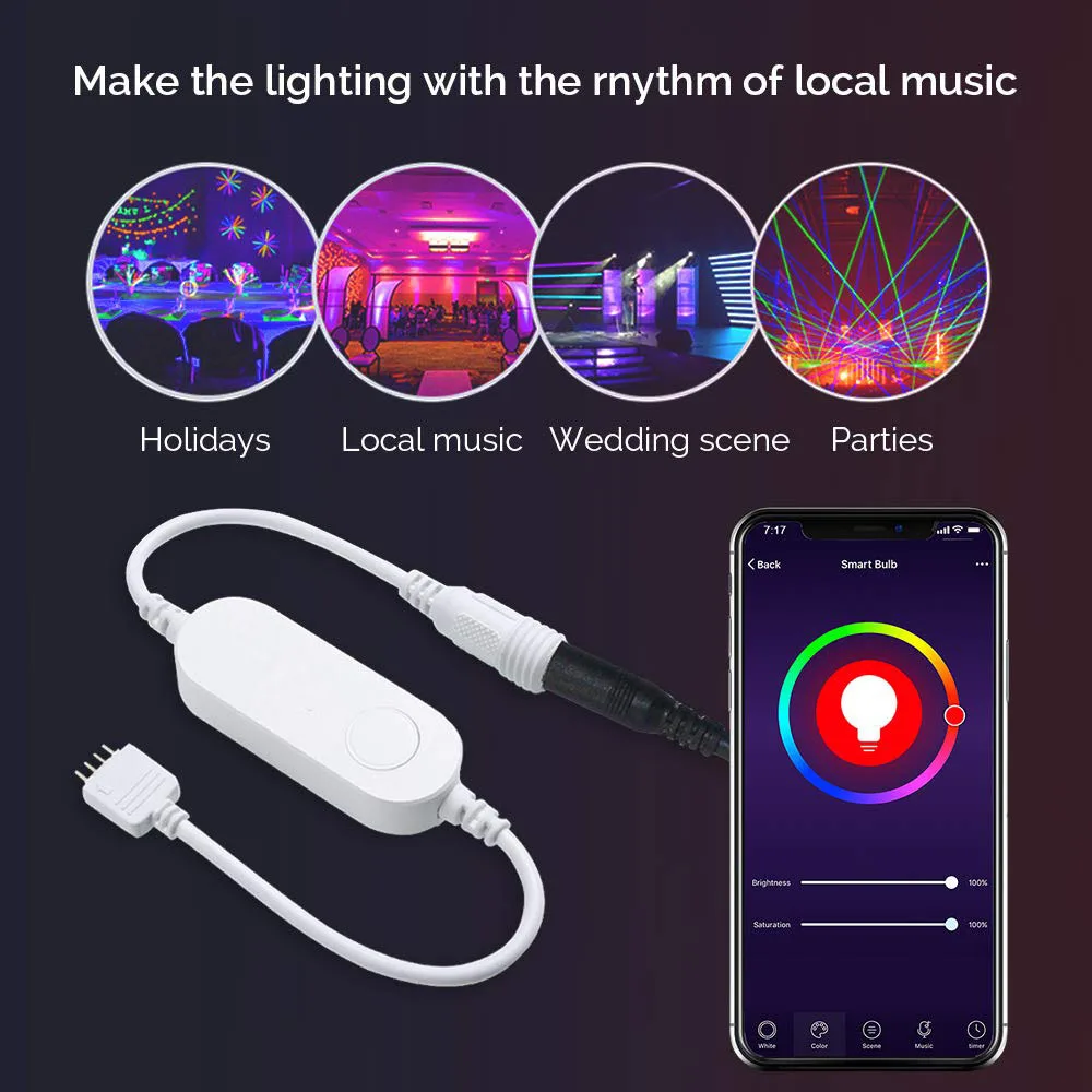  Tuya Smart Life Wifi Smart Light Strip Controller RGB 4 Pins Smart Home Automaiton Wireless Remote  - 4000073418100