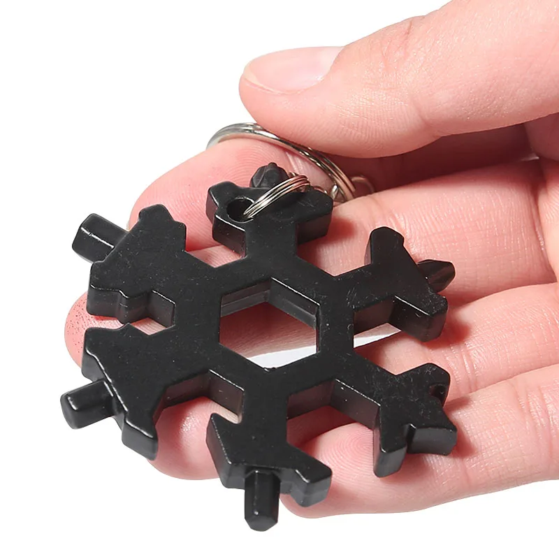 

Snowflake Snow Wrench Tool Spanner Hex Wrench Multifunction Camping Outdoor Tools Bottle Opener Screwdriver