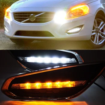 

CSCSNL 1 Pair DRL LED Daytime Running Lights Daylight Fog Lamp cover for Volvo S60 V60 2009 2010 2011 2012 2013