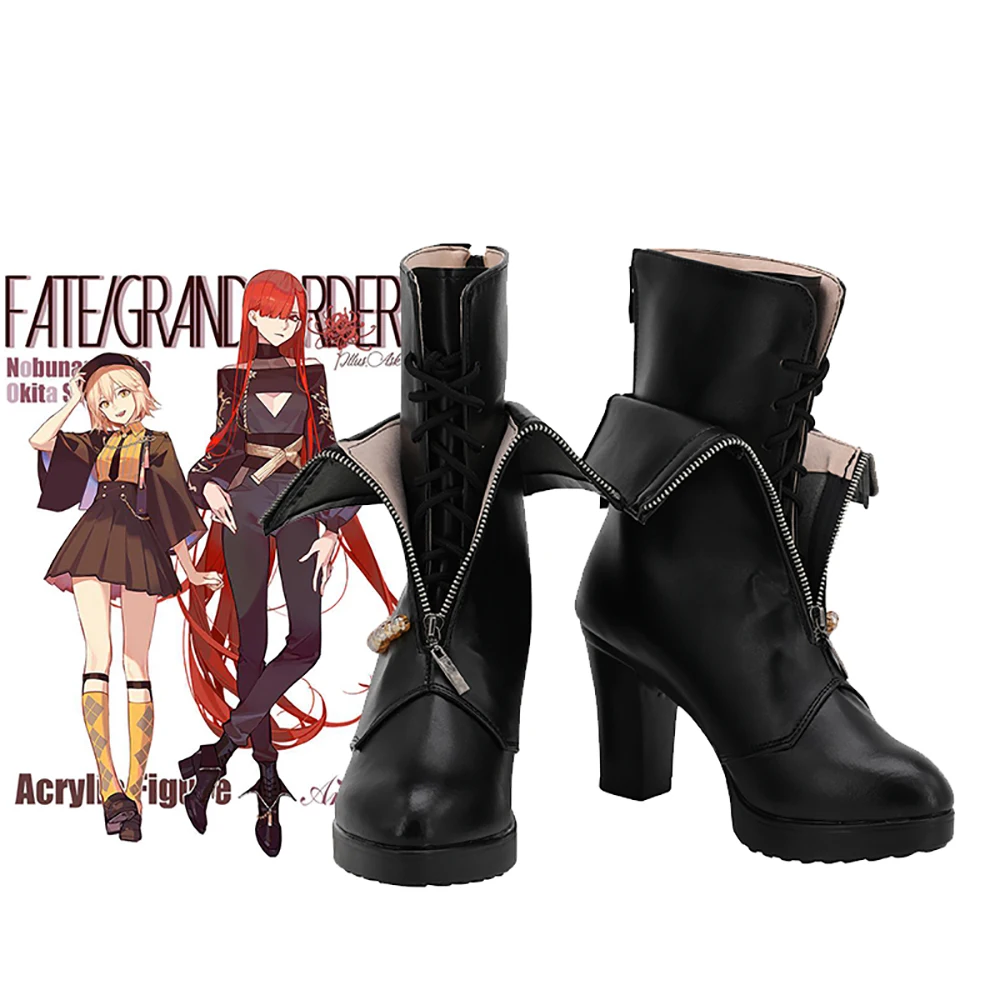 

Fate Grand Order Oda Nobunaga Demon King Nobunaga Cosplay Boots High Heel Shoes Custom Made