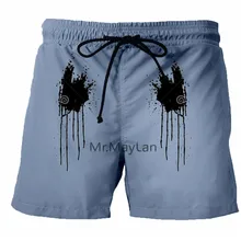 Global wind/Новинка; Летние удобные мужские Пляжные штаны с принтом чернил для мальчиков; брендовые быстросохнущие шорты; повседневные модные шорты для мужчин