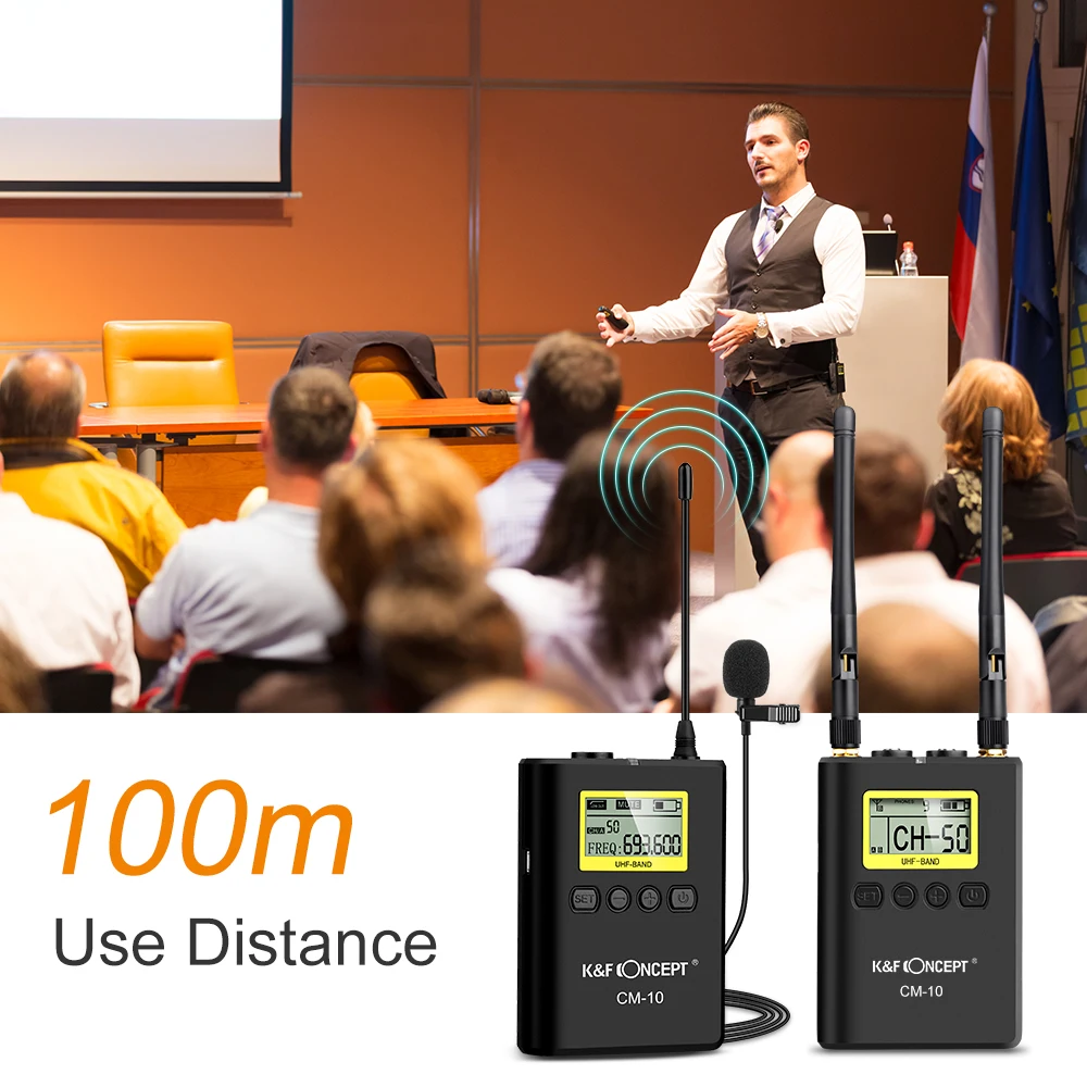 K&F Concept 100 Channels UHF Wireless