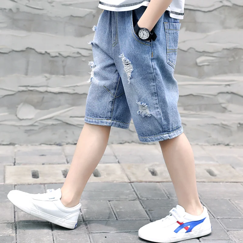 Hole Jeans Kids Fashion Denim Pants 