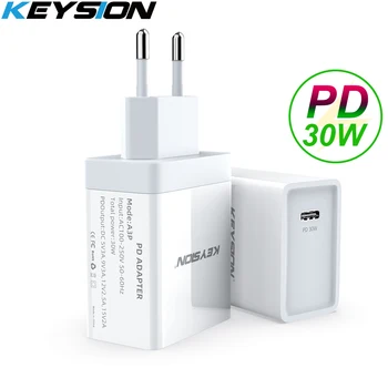 

KEYSION 30W USB C PD Fast Charger for iPhone 11 Pro Max XR XS MacBook Air USB Wall Adapter Charge for Samsung S20 S9 Xiaomi Mi10