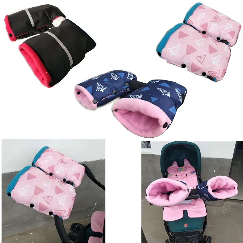 Stroller Gloves Mittens Pushchair Hand-Muff Baby Buggy Newborn Winter Warm Kids