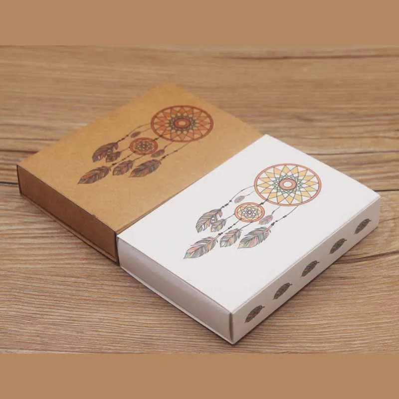 

Big size paper full color print gift package box Dreamcatcher /flower design candy/wedding favor box /DIy thank you gift box20pc