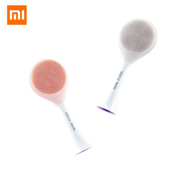 Новинка Xiaomi SOOCAS Очищающая щетка для лица головка для X1 X3 X5 звуковая электрическая зубная щетка SOOCARE силиконовая Электрическая очистка лица - Цвет: 2 Pcs