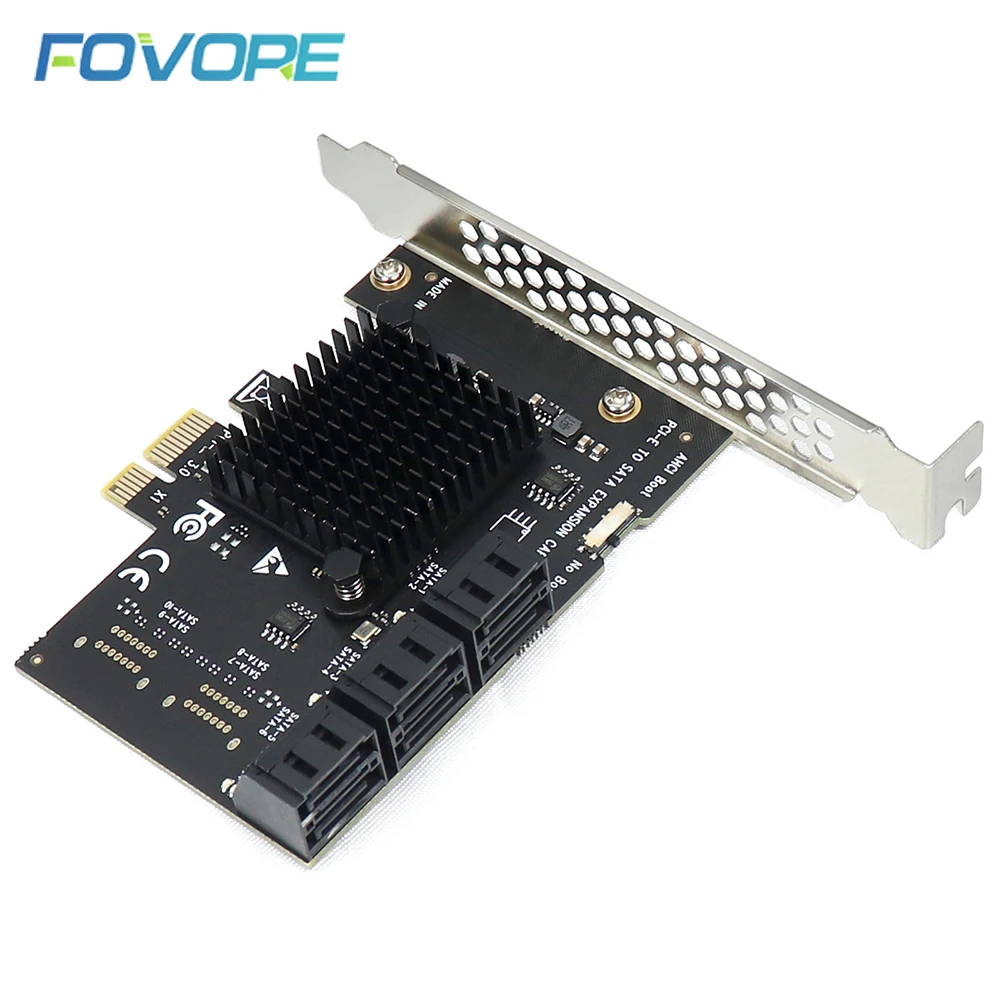 PCI Express на 6 портов SATA Гбит/с адаптер PCIe x1 3 III 0 контроллер PCI-e SATA3 карта расширения