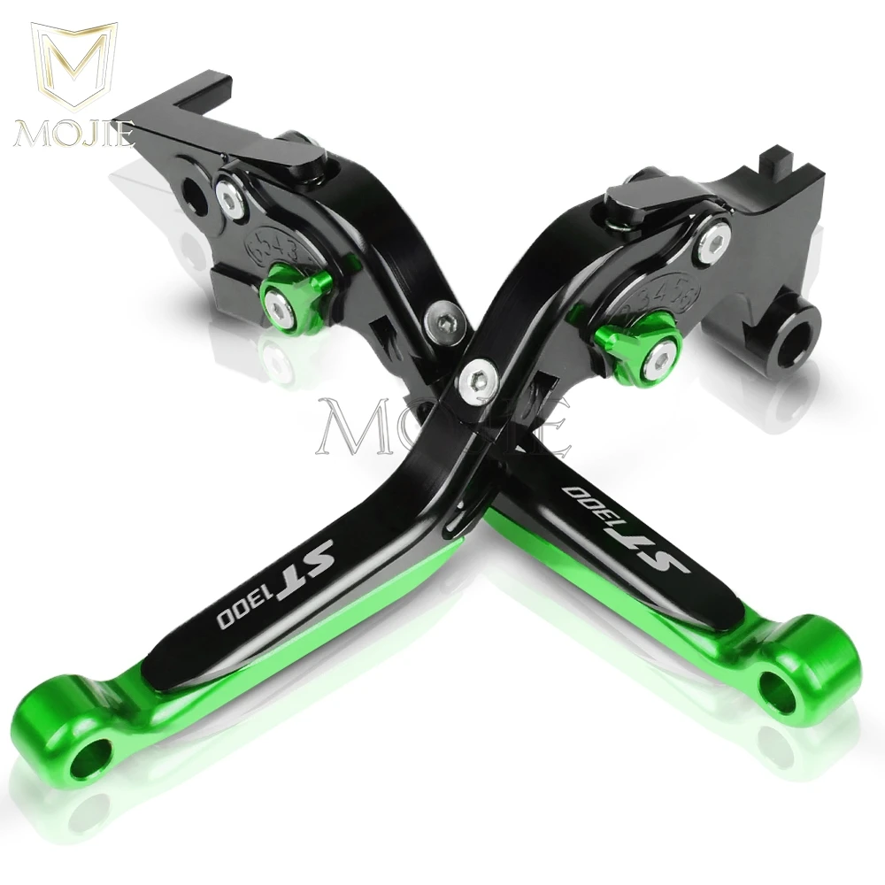 Мотоцикл ST1300 сцепные рычаги для Honda ST1300 ST 1300 2008-2012 2009 2010 2011 Складные Выдвижные сцепные рычаги - Цвет: Black Green