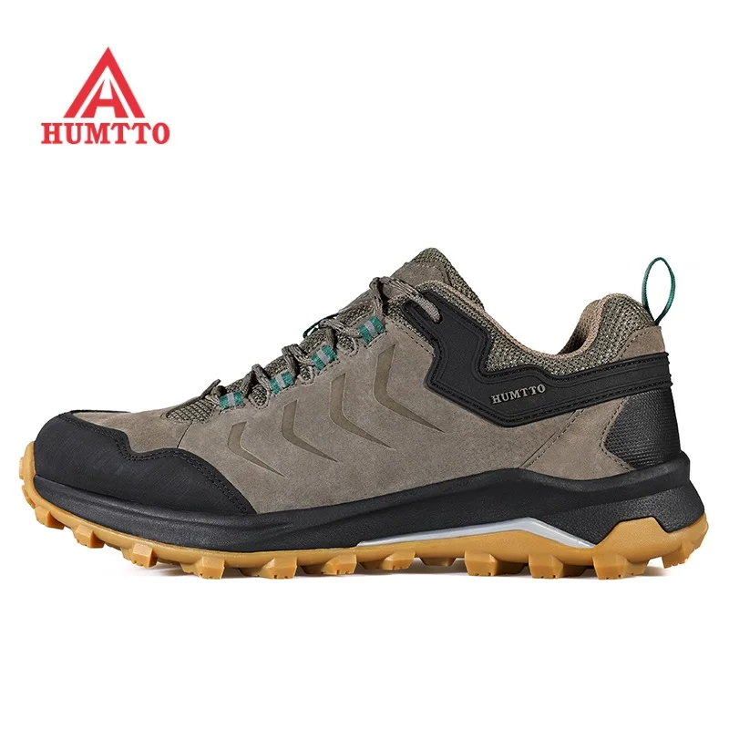 

Mountaineering shoes men's low top outdoor sports cross country travel anti slip shock absorption leather hiking shoes