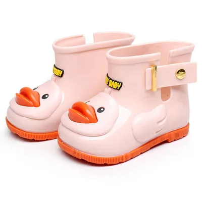 pink Брендовые новые резиновые сапоги Mini Melissa 5 цветов Нескользящие желе резиновые сапоги обувь для мальчиков Melissa для девочек с Микки детские резиновые сапоги - Цвет: pink