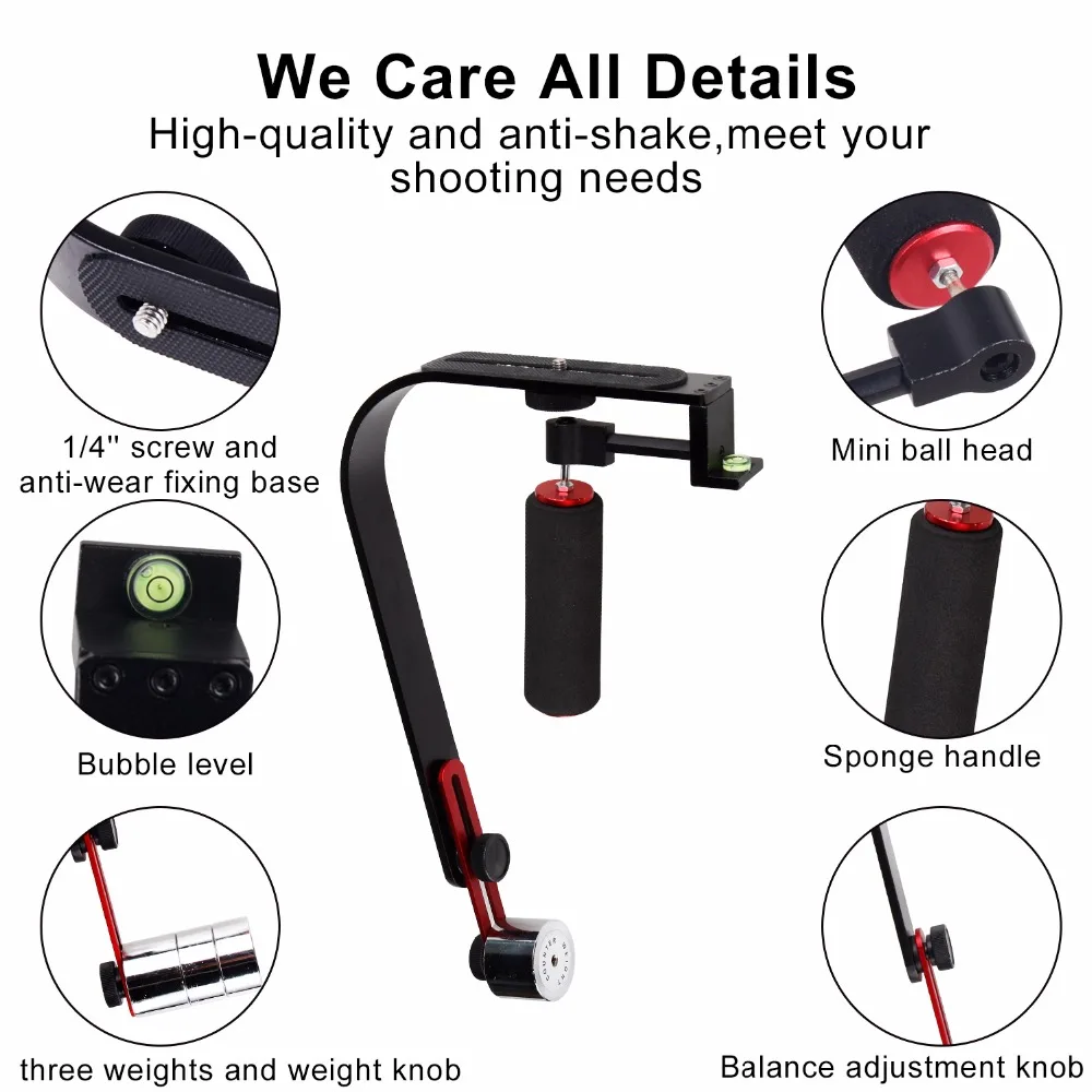 Камера Steadycam ручной стабилизатор видео штатив держатель для фотостудии Canon Nikon sony