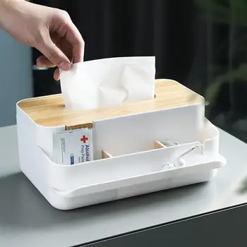 

1pc Tissue Box Practical Mutifunction Sturdy Tissue Case Paper Storage Box Tissue Holder for Room Bedroom Home