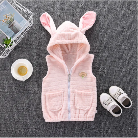 Light pink Детский модный теплый жилет - Цвет: Light pink