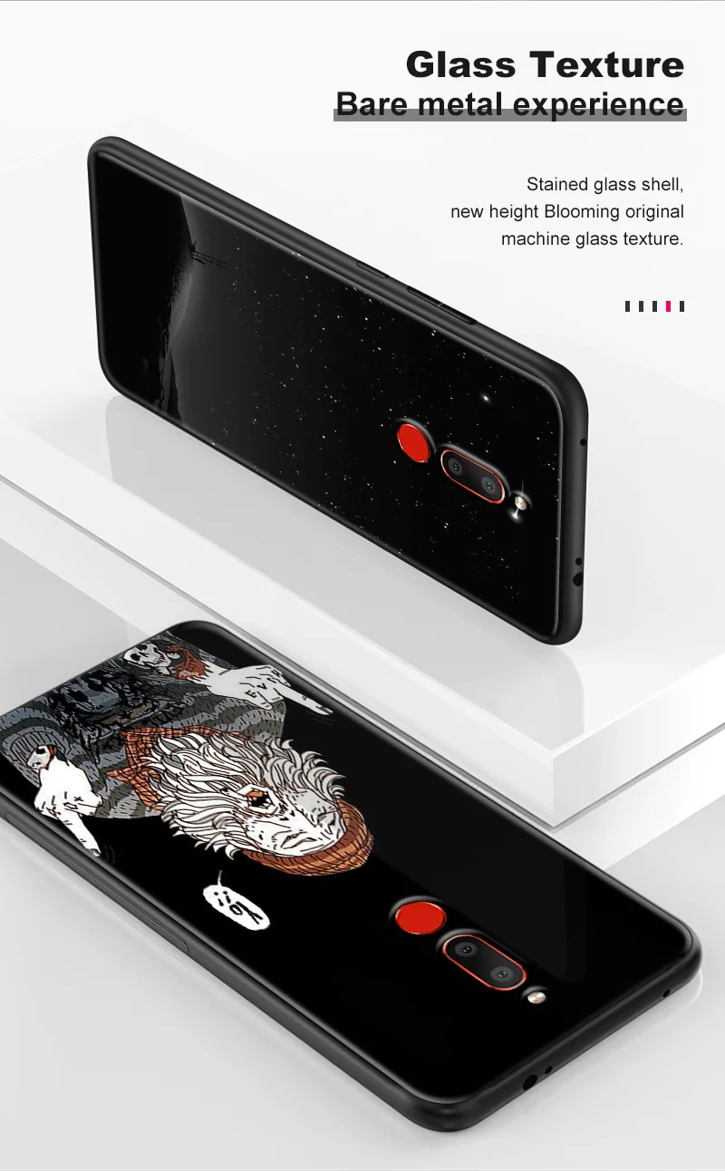Роскошный чехол для Meizu 16s 16th плюс 16X M6T M882Q M892Q заднее закаленное Стекло чехол для Meizu M5 M6 M8 M9 Примечание печатных темно силиконовый чехол