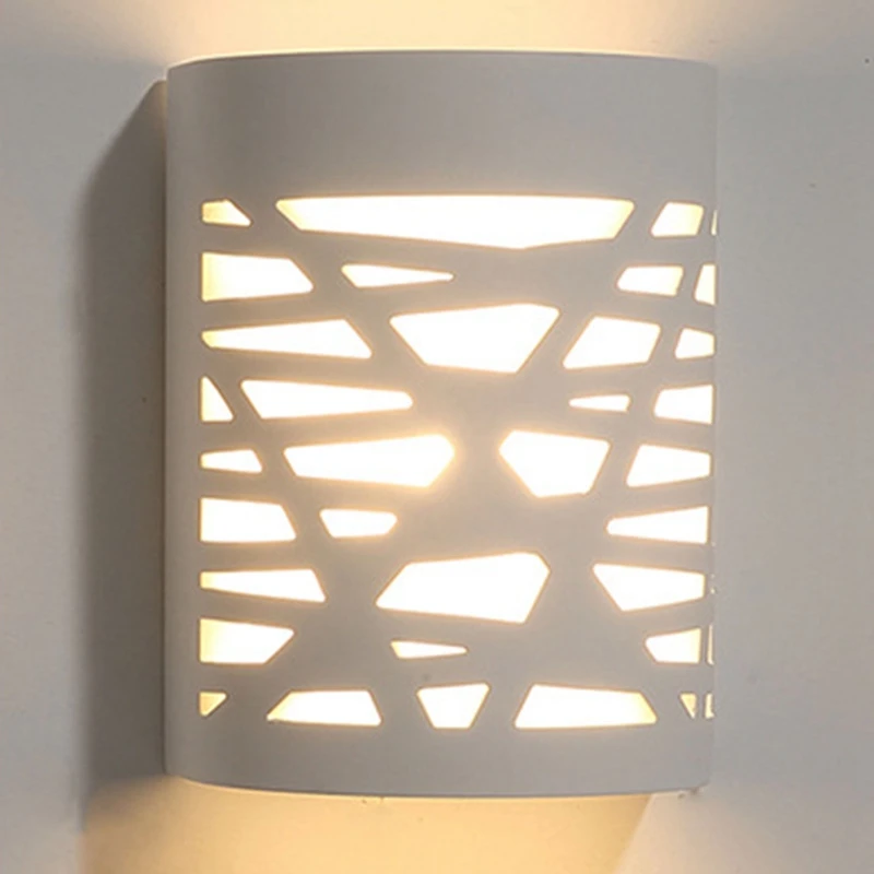 

White Wall Sconce, 5W 3000K Warm White Sconce Wall Lighting, Led Wall Sconce with Frosted Cover for Bedroom Hallway Stairway Por