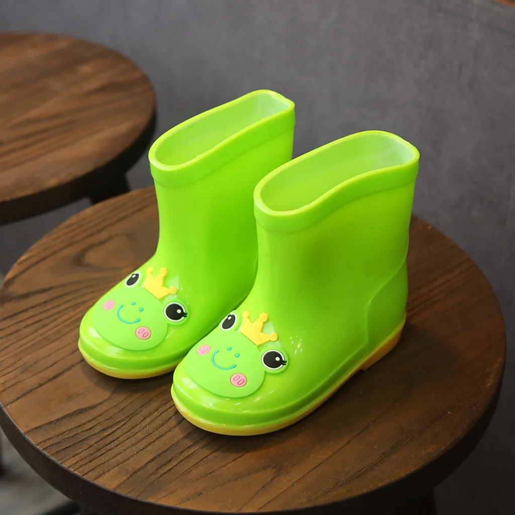ARLONEET; детские резиновые сапоги из ПВХ для маленьких мальчиков и девочек; Водонепроницаемая нескользящая обувь; резиновая обувь для дождливой погоды с рисунком животных; ботильоны; CA08