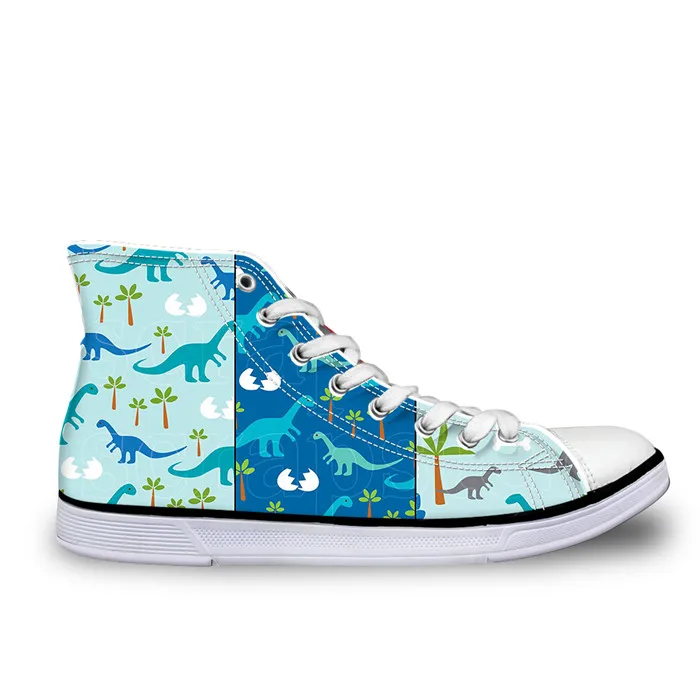 Children's Shoes Cute Dinosaur Kid New Fashion Vulcanized Shoes for Boys Girls Leisure Shoes Classic Casual Sneakers Customized - Цвет: LMDQK0004AK