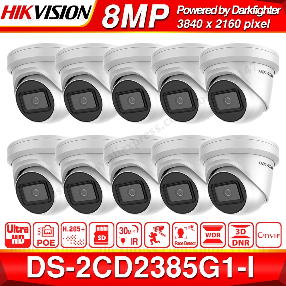 Предпродажа Hikvision оригинальная ip-камера DS-2CD2385G1-I 8MP сетевая камера видеонаблюдения H.265 CCTV безопасности POE WDR SD слот для карт 10 шт./партия