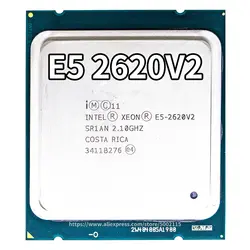 Процессор Intel Xeon E5 2620 V2 Процессор 2,1 LGA 2011 SR1AN 6-ядерный процессора сервера E5-2620 V2 E5-2620V2 Процессор ПК компьютер