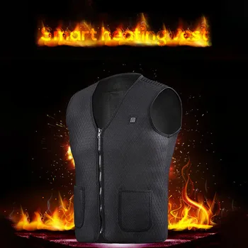 

USB Infrared Heated Mesh Heated Jacket Winter Constant Temperature Heated Vest Smart Charging Heated Vest Men Women Warm Jacket