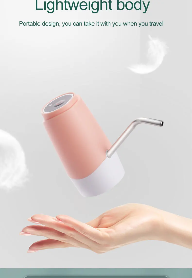 Water Bottle Pump Usb Charging Automatic Drinking Water Pump Portable Electric Water Dispenser Switch For Water Pumping Device