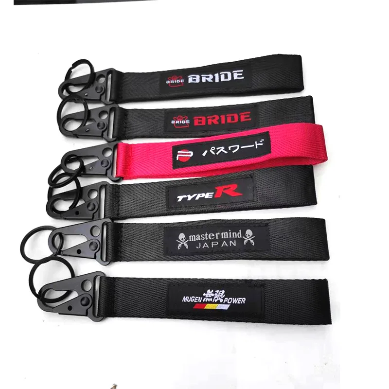 

Racing Bride JDM Keepsake Keychain Key Ring Mobile Phone ID Card Hanging Strap Lanyards As Fck Domo Shocker MOMO Key Rings