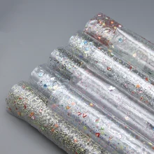 20*34 см фрукты форма блестки прозрачная синтетическая кожа ПВХ, материалы для ручных поделок для ручной работы, 1Yc6880